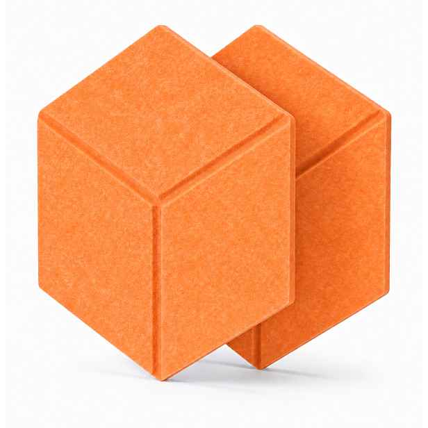 Dekorativní filcový nástěnný panel CROSS DESIGN oranžová 40x46 cm hexagon - sada 2 ks