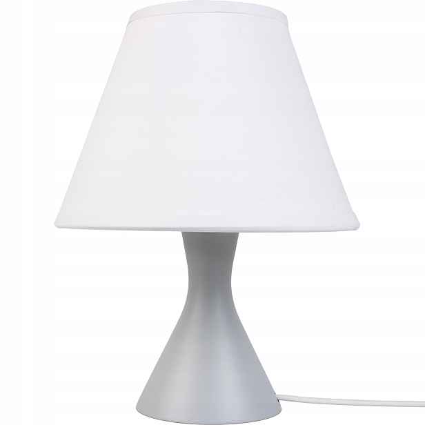Dřevěná šedá stolní lampa E14 Bois Hellux