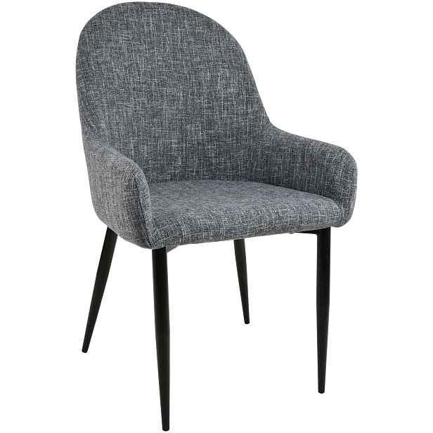 Křeslo Dankor Design Krono šedé, nohy černé
