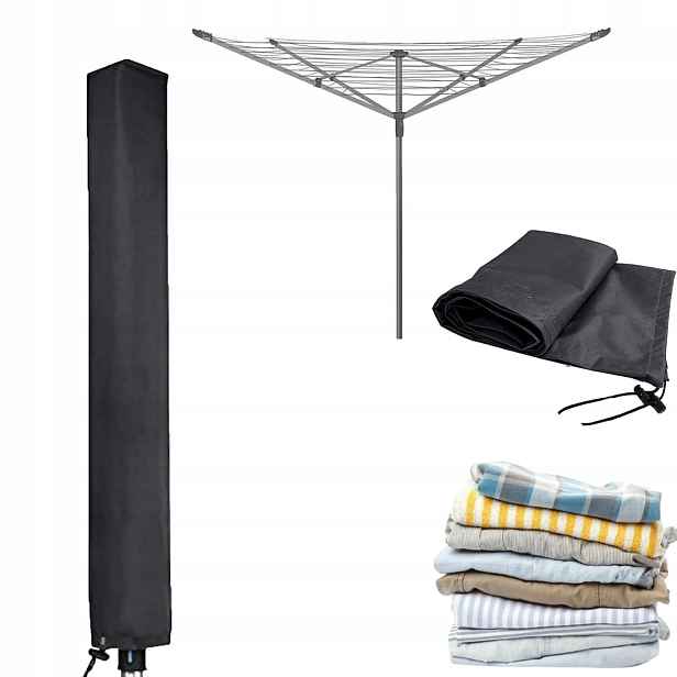 Kryt Na Zahradní Sušák Voděodolný, Velký, Anti Uv, 180 CM, Černý