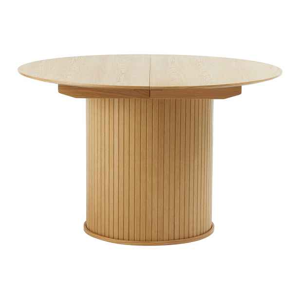 Kulatý rozkládací jídelní stůl v dekoru dubu ø 120 cm Nola – Unique Furniture