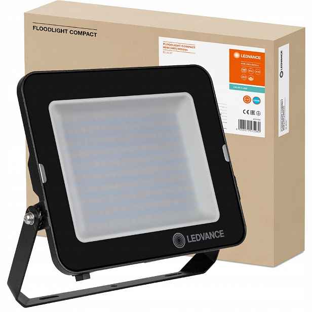 Led halogenový reflektor 90W 6500K Černý Ledvance
