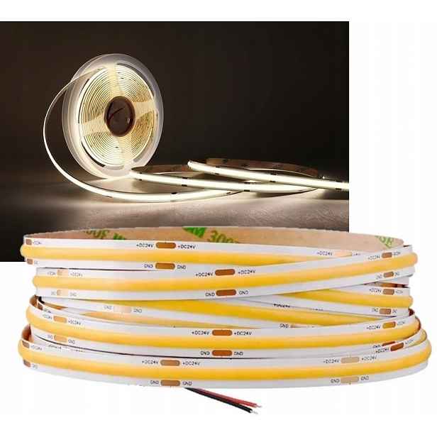 Led pásek Cob 990LM 9W 12V IP20 Barva Bílá Neutrální 4000K 50M Ecolight