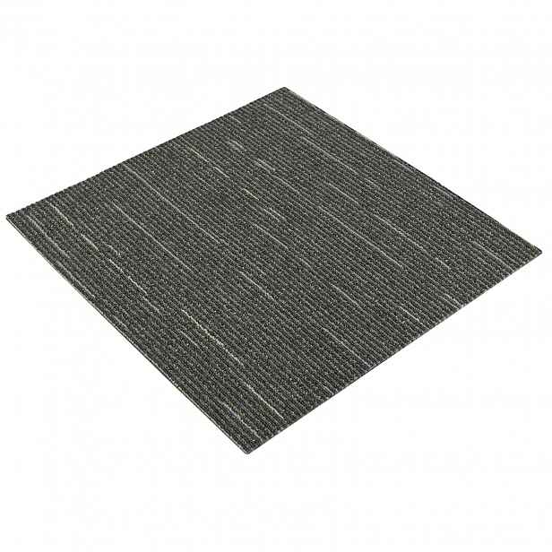 vidaXL Kobercová dlaždice Pruhovaná světle zelená 50 x 50 cm 4 ks