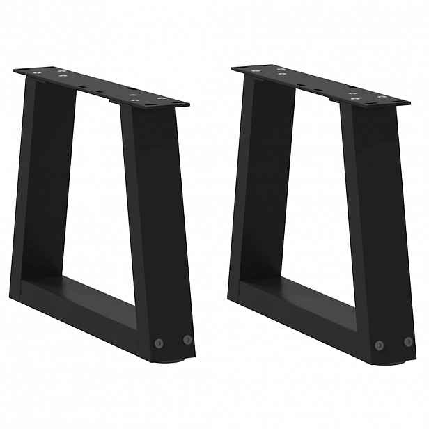 vidaXL Nohy konferenčního stolku ve tvaru V, 2 ks, černé, 40 x (30-31,3) cm, ocel