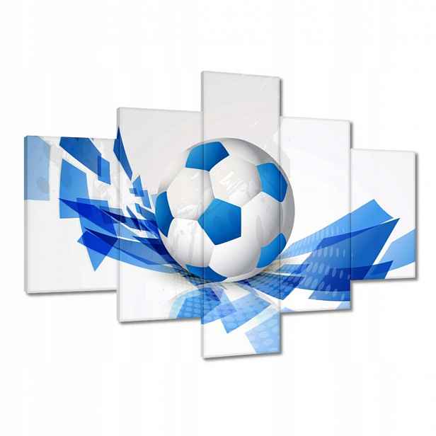 Obrazy 100x70 Modrý fotbal