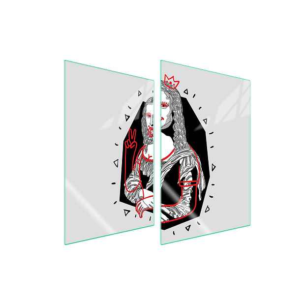 7v1 skleněná ochranná deska na sporák 2x35x52 Pop Art
