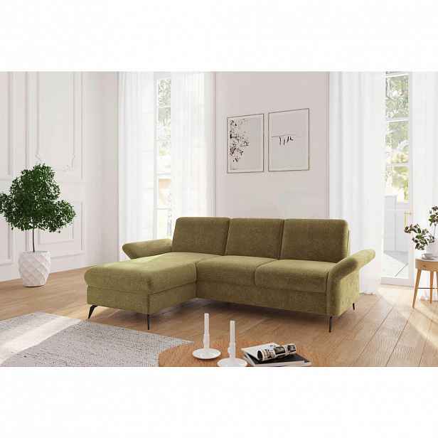 Sit & More ROHOVÁ SEDAČKA, textil, olivově zelená