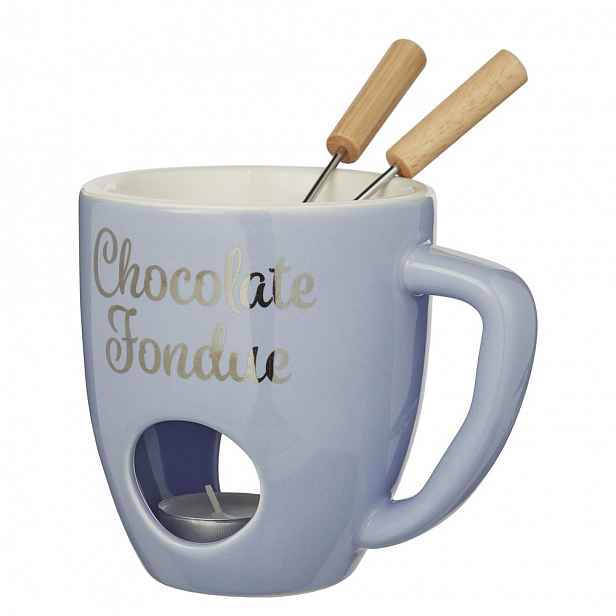 Butlers CHOCOLATE FONDUE Hrnek se 2 vidličkami - sv. modrá