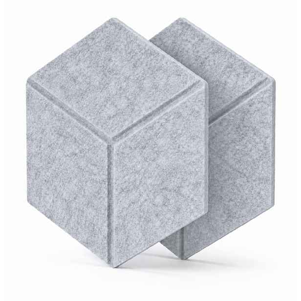 Dekorativní filcový nástěnný panel CROSS DESIGN šedá 40x46 cm hexagon - sada 2 ks