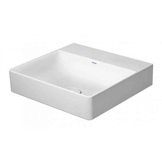 Duravit DuraSquare - Umyvadlo na desku, 50x47 cm, bez přepadu, bez otvoru pro baterii, DuraCeram, bílá 2353500079