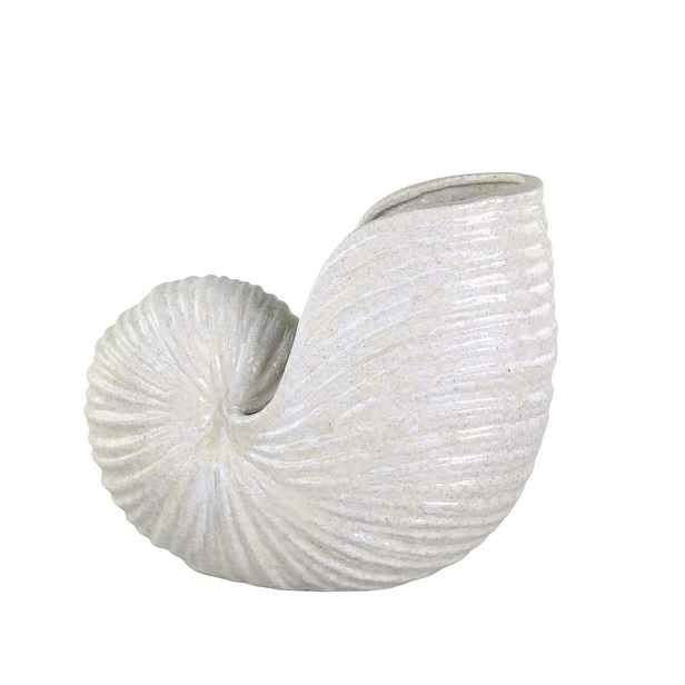Krémová antik keramická dekorace váza mušle Shells - 38*20*32 cm Chic Antique
