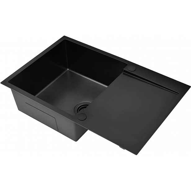 Naxos 160 New Pvd Black Pravá/Levá Ocel Dřez ocelové 1 komora s odkapávačem