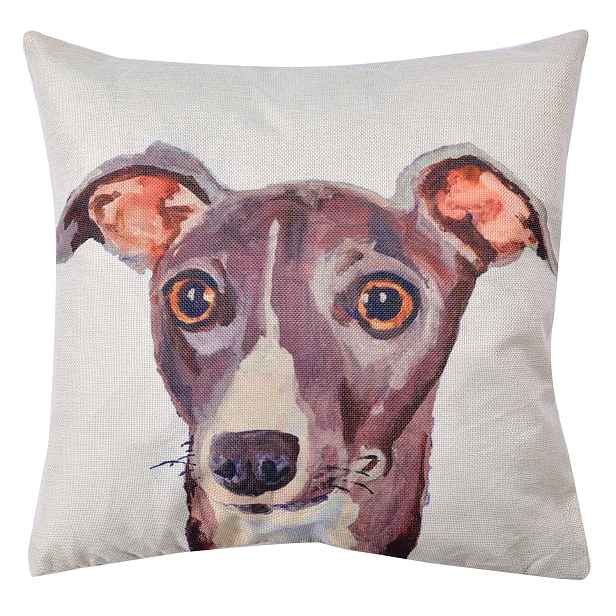 Povlak na polštář s motivem Psi - 43*43 cm Clayre & Eef