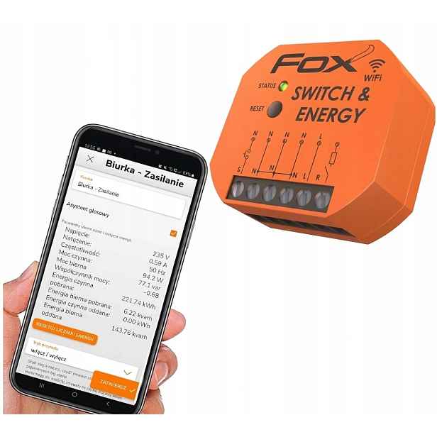 Relé Vypínač Počítadlo proudu Energie Monitor parametrů WiFi F&f