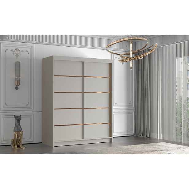 Šatní skříň MILINA - 150 cm, kašmír