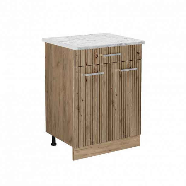 Vicco SPODNÍ SKŘÍŇKA KUCHYŇSKÉ LINKY R-Line Řemeslný dub 60 cm PD Mramor