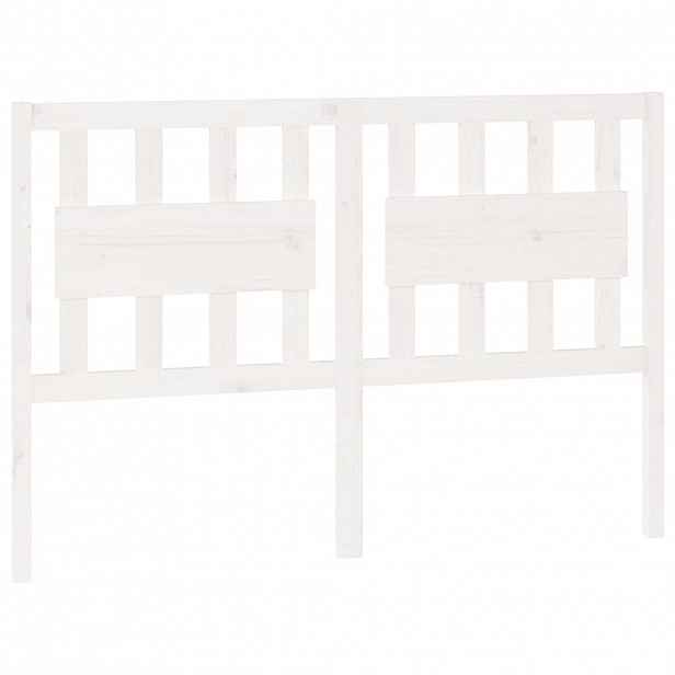 vidaXL Čelo postele bílé 145,5 x 4 x 100 cm masivní borovice