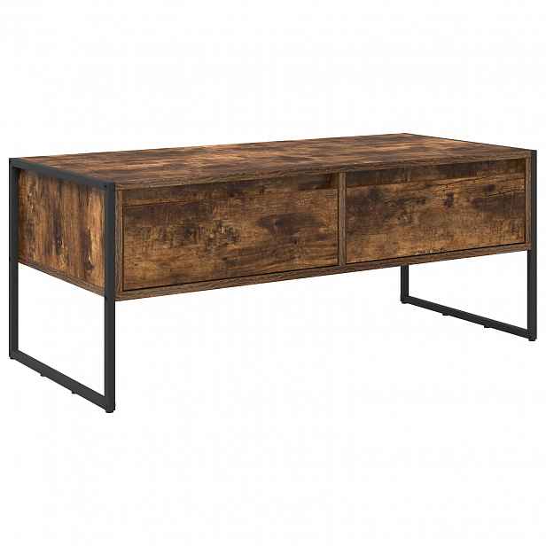 vidaXL Konferenční stolek Kouřový dub 100 x 46 x 40 cm