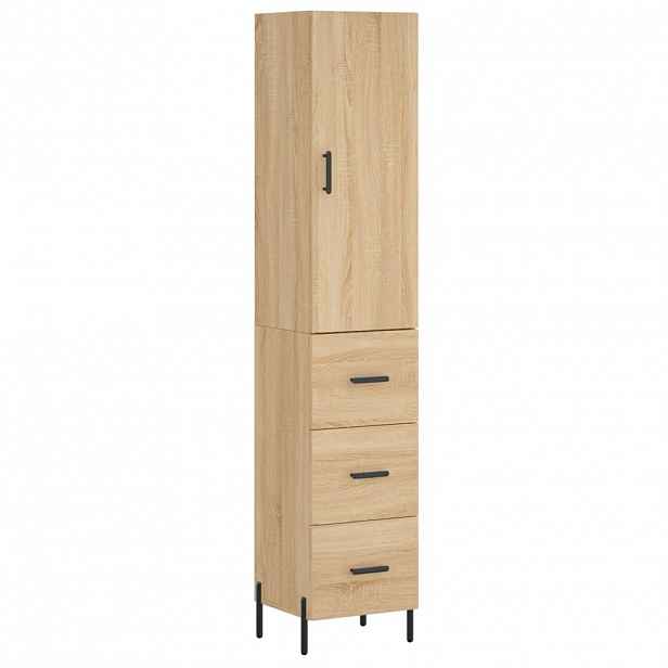 vidaXL Skříň highboard dub sonoma 34,5 x 34 x 180 cm kompozitní dřevo
