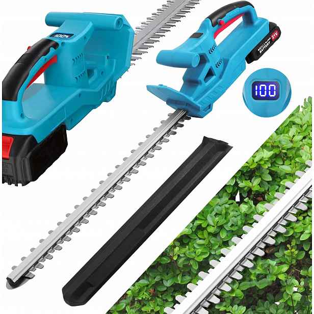 Akumulátorové Nůžky Na Živý Plot Pro Stříhání Keřů A Větví 52 CM