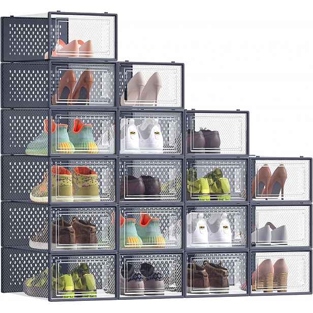 Krabice Na Boty Organizér Průhledný 31,5 X 22,3 X 13,5 CM Songmics