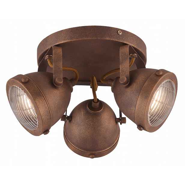 Loftová lampa stropní svítidlo rezavá 3XGU10 Frodo Candellux