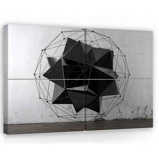 Obraz Na Plátně Canvas 120x80 3D Bryła Hvězda Geometrie Abstrakce