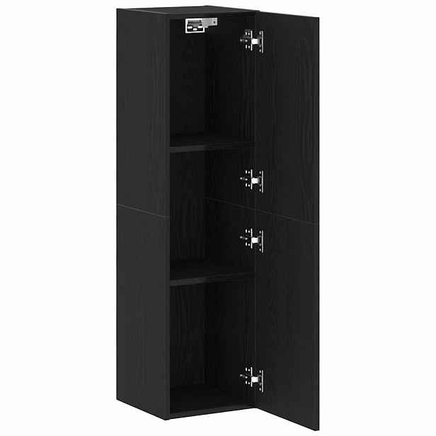 vidaXL Nástěnná skříň na TV 30,5 x 30 x 110 cm Černý dub