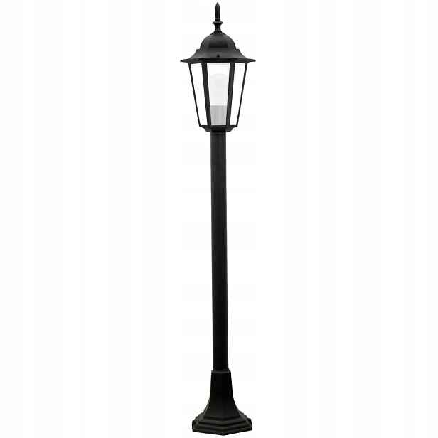 Venkovní stojací lampa zahradní sloupek černá klasická 96,5 cm Polux