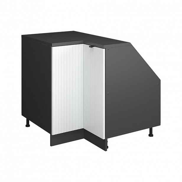 Vicco ŠIKMÁ SKŘÍŇ ROHOVÁ SKŘÍŇKA Rion Bílé zvlnění 75.6 x 81.6 cm s 1 dveřmi, korpus skříně hloubka 60 cm