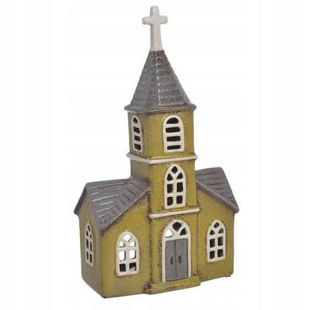 Kostel, keramický domeček zelený 30 cm