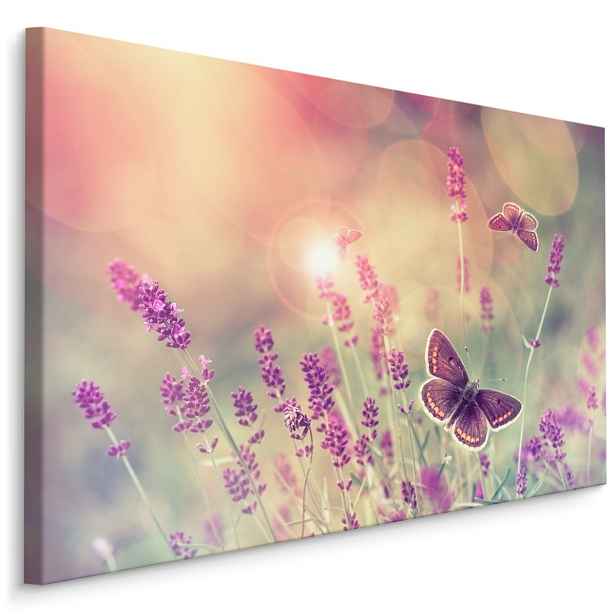 Plátno Motýli A Květy Levandule I. Varianta: 100x70