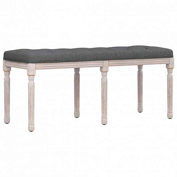 vidaXL Lavice tmavě šedá 110 x 40 x 49 cm textil