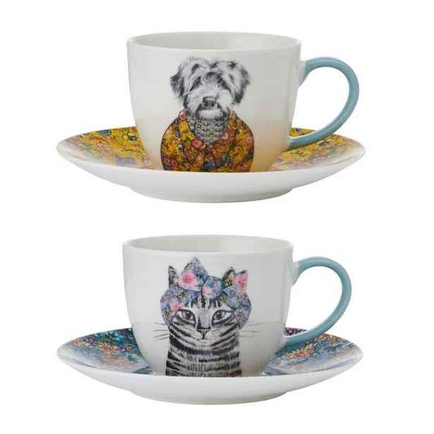 Sada porcelánových šálků, 2 ks, 240 ml