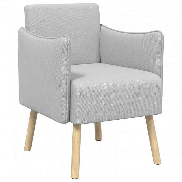 vidaXL Designové křeslo Světle šedá Zrnitý samet