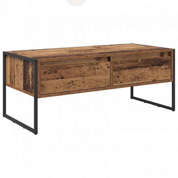 vidaXL Konferenční stolek Staré dřevo 100 x 46 x 40 cm
