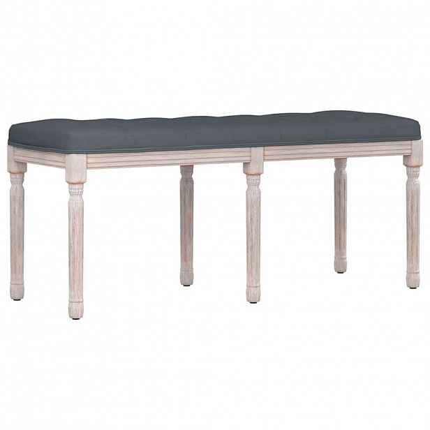 vidaXL Lavice tmavě šedá 110 x 40 x 49 cm samet