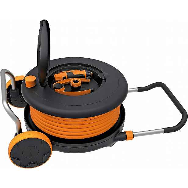 Zahradní hadice na vodu Fiskars s hadicí, vozík 1/2 30 m