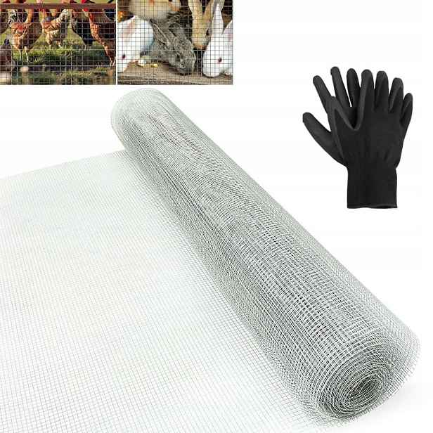 50 cm x 10 m Síť proti hlodavcům na krtky, kuny, nornice, kovová, pozinkovaná