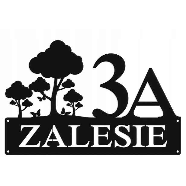 Číslo Na Dům 48 cm Tabule Adresa Ocel 2 mm Grafika 5345