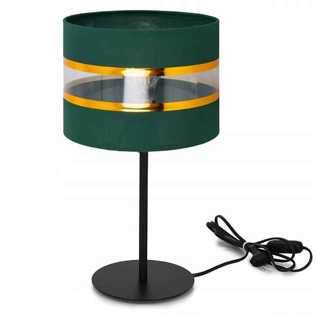 Noční Lampa Stolní E27 Zlatý Loft Lahvové Stínidlo