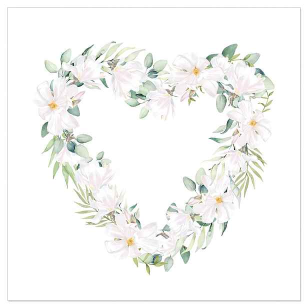 Papírové ubrousky 20 ks Artebene Floral Heart