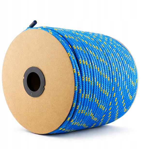 Polypropylenové lano Pp 10 mm × 50 m modré (žluté skvrny)