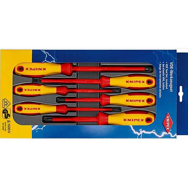 Sada izolovaných šroubováků 1000V 4 ploché+Ph1+Ph2 002012V01 Knipex