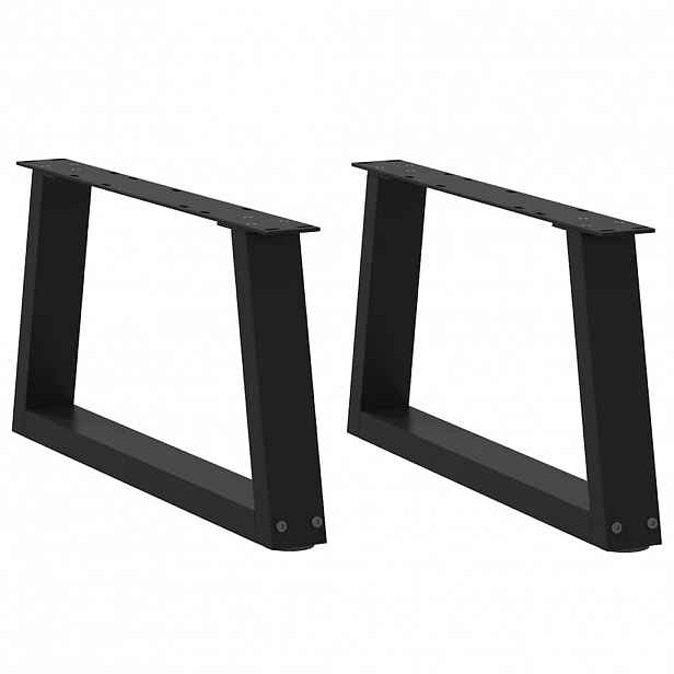 vidaXL Nohy konferenčního stolku ve tvaru V, 2 ks, černé, 50 x (30-31,3) cm, ocel
