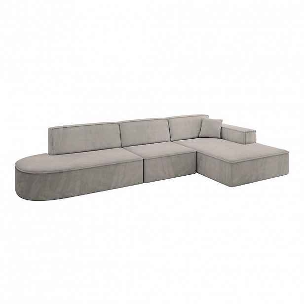ALTDECOR ROHOVÁ SEDACÍ SOUPRAVA s otomanem vpravo IREA-L2-v4 – 328 × 171 × 79 cm, světle hnědá