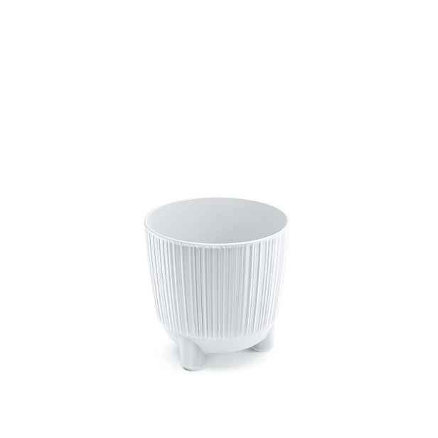Prosperplast Plastový květináč RYFOS N s nožičkami bílý matný, varianta 16,8 cm