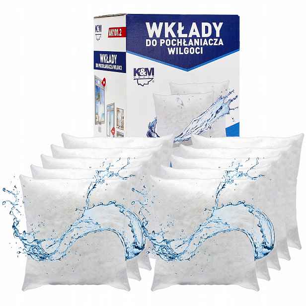 Silné náplně do pohlcovače vlhkosti K&m AK101.2 10 kusů 280 g