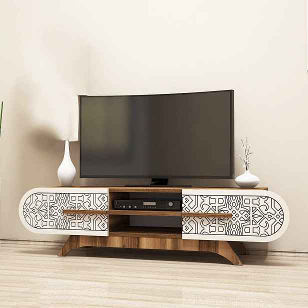 TV stolek Defne - Walnut Cream